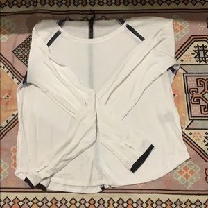 White long sleeve workout top